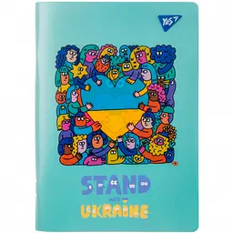 Зошит для записів Yes Stand with Ukraine А5 70 аркушів у клітинку (681859)
