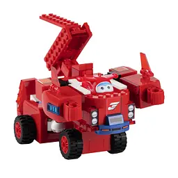 Конструктор-трансформер Super Wings Small Blocks 2-in-1 Buildable Transformer Vehicle Jett, Джетт, 293 деталі (EU385005) - мініатюра 3