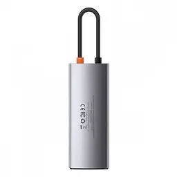 USB-Хаб Baseus Metal Gleam Series 6-in-1 Type-C gray - мініатюра 7
