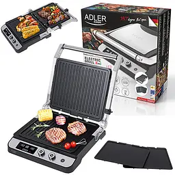 Гриль контактний 2 в 1 Adler AD 3059 - мініатюра 9