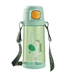 Пляшка для води Casno 690 мл KXN-1219 Зелена (Зебра) з соломинкою TRITAN (KXN-1219_Green) - мініатюра 1