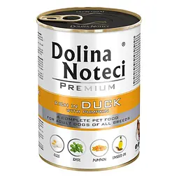 Вологий корм для собак Dolina Noteci Premium з качкою та гарбузом банка 400 г