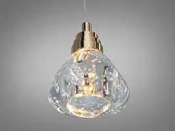 LED підвіс Diasha J2580-1S G золото скло з бульбашками 4 Вт - мініатюра 4
