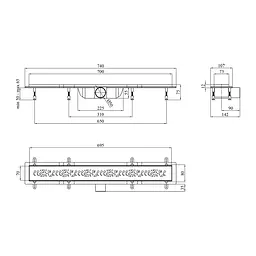 Трап лінійний Kroner KRP Harz M70 Muster CV029586 - мініатюра 2