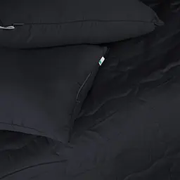Літній постільний комплект MirSon Line Satin Light Pro Black Eco-Soft Сімейний (2200010973136) - мініатюра 4