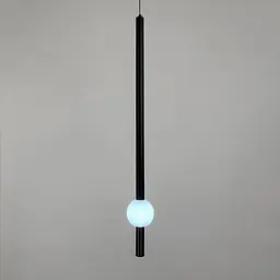 Led світильник чорний у вертикальній формі 90 см на 3 режими | Арт. YG 517B/900 VL BK | Line F - мініатюра 3