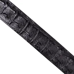 Ремінь класика з натуральної шкіри крокодила чорний CROCODILE LEATHER 18018 117 см - мініатюра 10