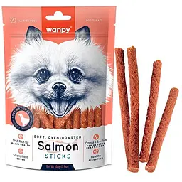 Wanpy Salmon Sticks ванпи палички з лососем ласощі для собак