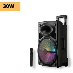 Портативна колонка XPRO GZ-W1012 валіза 30Вт USB SD FM радіо Bluetooth 1 мікрофон ДУ (MER-15677) - мініатюра 2