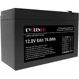 Акумулятор Cyclen 12.8V 6AH LiFePo4 - мініатюра 4