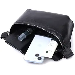 Шкіряна бананка унісекс GRANDE PELLE 25х15х4,5 см sum0026992 - мініатюра 9