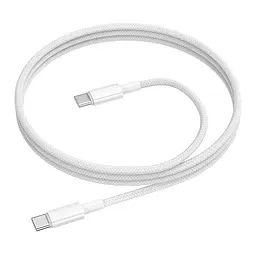 Кабель синхронізації Borofone BX117 Premium 60W/3A Type-C to Type-C 1m White (37164_3610594)