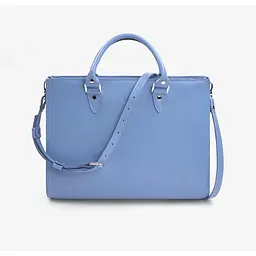 Жіноча шкіряна сумка Fancy A4 блакитна