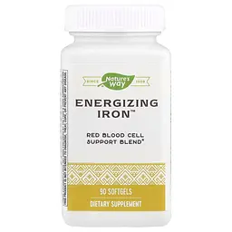 Залізо Nature's Way Energizing Iron, 90 капсул для підтримки здоров'я червоних кров'яних клітин