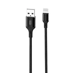 USB Кабель XO NB143 Lightning Braided 2.4A 2.0m Чорний