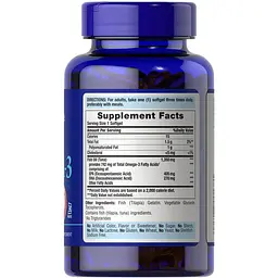 Риб'ячий жир Puritan's Pride Kosher Omega-3 with EPA & DHA 750 мг 60 капсул - мініатюра 2