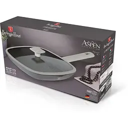 Сковорода-гриль з кришкою Berlinger Haus Aspen Collection 28 см сіра (BH 7073) - мініатюра 2