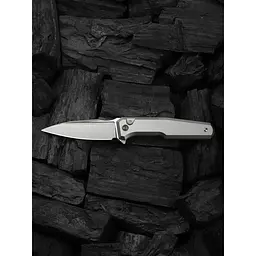 Ніж складаний туристичний Weknife Dressytak (8.6 см) Bohler M390 / Titanium сірий - мініатюра 9