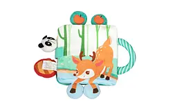 Іграшка-книжка текстильна з брязкальцем 6+ Baby team Різні кольори - мініатюра 2