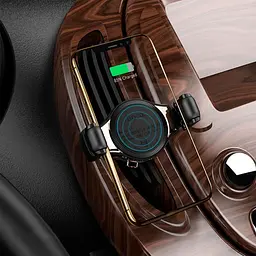 Холдер Hoco S1 Metal Grey (Wireless Charger) - мініатюра 2