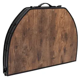 Складний стіл Bo-Camp Woodbine Oval 100x70 cm Black/Wood look (1404185), Коричневий - мініатюра 7