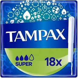 Уцінка. Тампони Tampax Compak Super, з аплікатором, 18 шт. 
