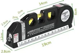 Лазерний рівень із вбудованою рулеткою нівелір — Fixit Laser Level PR0 3 - мініатюра 2