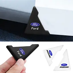 Захист кутів двері Ford 2 шт Гумові 45х58х47 мм на скотчі Чорні Посилені (протиударні чохли від сколів) - мініатюра 3