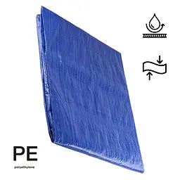 Тент тарпауліновий Polax 8 x 10м, 45 гр/м2, з вушками, двостороння ламінація (70-104) - мініатюра 2