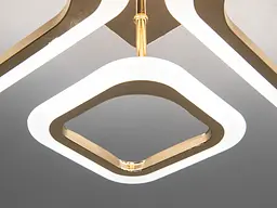 Люстра стельова LED Diasha A8060/2+2G 52W, 2860 лм, золото, сучасний стиль для коридору, вітальні, спальні - мініатюра 3