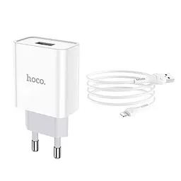 Адаптер сетевой HOCO Lightning cable Asombroso C81A 1USB, 2.1A - мініатюра 5