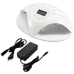 Гібридна манікюрна лампа SUN 669 для двох рук одночасно UV+LED 48W White - мініатюра 7