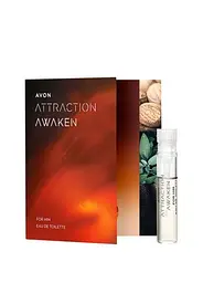 Листівка з пробним зразком туалетна вода Avon Attraction Awaken для Нього, 0,6 мл - мініатюра 1