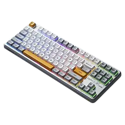 Клавіатура INPHIC K87 Black-Gold Switch White - мініатюра 3