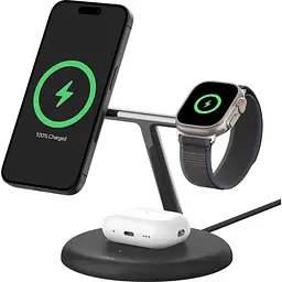 Бездротовий зарядний пристрій Belkin 3in1 Magnetic Qi2 15W Black (WIZ023VFBK) [154441] - мініатюра 5