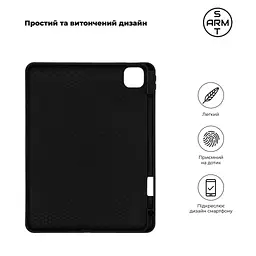 Чохол до планшета Armorstandart Matte Slim Fit with pen iPad Pro 11 (2022/2021/2020) Black (ARM75037) - мініатюра 3