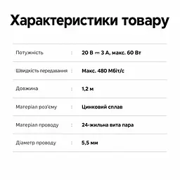 Кабель-ремінець UGREEN L508 USB-C - USB-C 60 Вт 1,2 м синій (35511) - мініатюра 7
