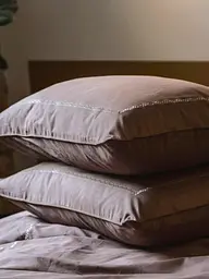 Комплект постільної білизни Ecotton Євро з вишивкою та кантом Stucco в чохлі для зберігання коричневого кольору (25092) - мініатюра 2