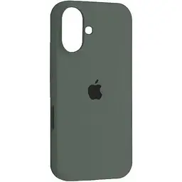 Силіконовий чохол iPhone 16 матове покриття накладний чохол мікрофібра Оливковий