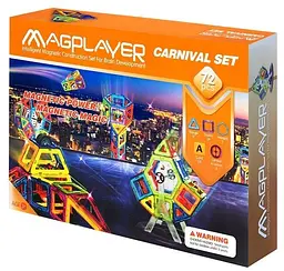 Конструктор магнітний Magplayer, 72 елементів (MPA-72) - мініатюра 2