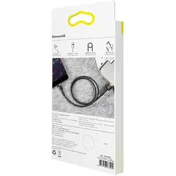 Кабель Baseus Cafule USB-A to Lightning 2m Black/Gold (CALKLF-CV1) [169521] - мініатюра 9