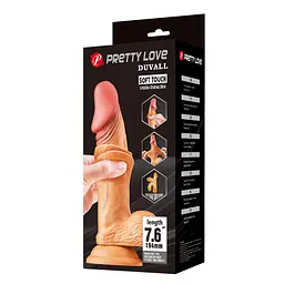 Фалоімітатор Pretty Love Sliding Skin тілесний з мошонкою - мініатюра 9