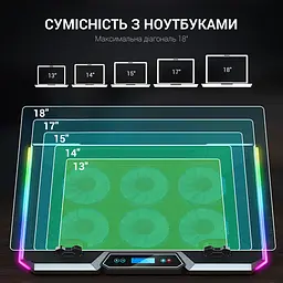 Охолоджувальна підставка для ноутбука GamePro Black (CP890) - мініатюра 5