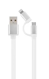 Кабель USB AM - Lightning / microUSB, 1 м, білий, Cablexpert (CC-USB2-AM8PmB-1M-SV)