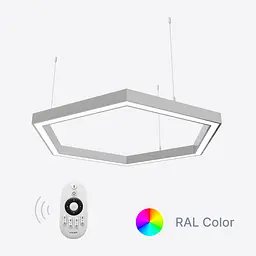 Керований світлодіодний світильник X-LED 120Вт шестикутник RAL (860х745х43)