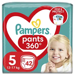 Підгузки-трусики Pampers Pants Junior одноразові 5 (12-17 кг) 42 шт.