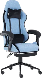Геймерське крісло GT Racer чорне зі світло-синім (X-2324 Fabric Light Blue/Black Suede) - мініатюра 2
