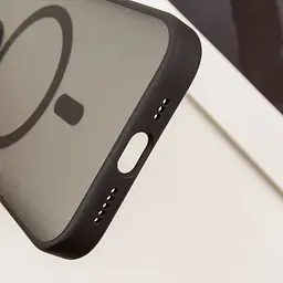 TPU+PC чохол Blueo Skin Friendly Frosted with MagSafe для Apple iPhone 15 (6.1) Чорний / Black - мініатюра 8