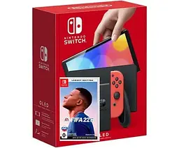 Ігрова консоль Nintendo Switch OLED model Neon Blue-Red + Гра FIFA 22 Legacy Edition російська версія - мініатюра 2
