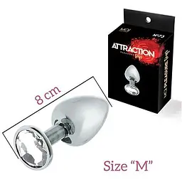 Анальна пробка з кристалом Mai Attraction Toys №73 - мініатюра 3